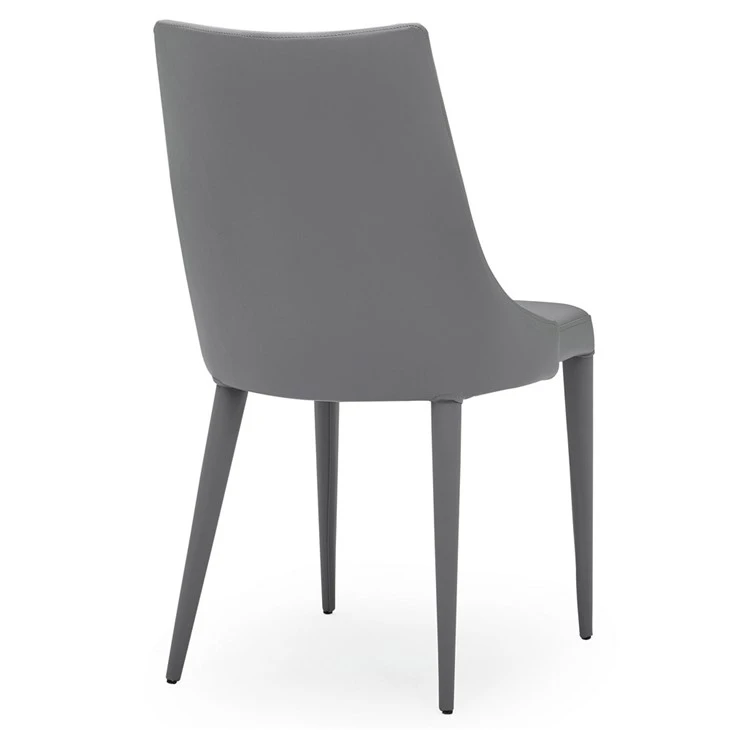Italian Grey Leather Chair